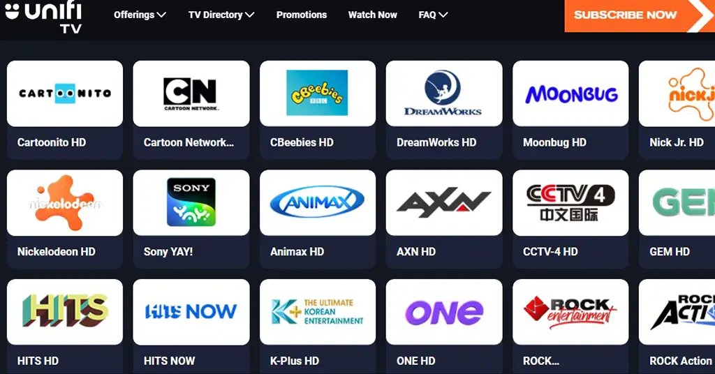 Daftar Saluran di Unifi Plus Daftar Saluran di Unifi Plus Box
