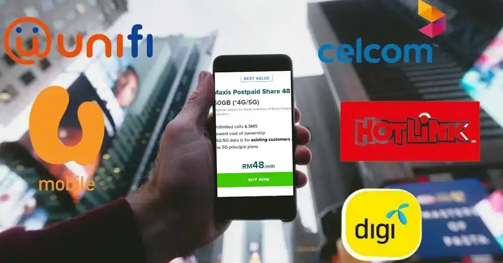 Perbandingan Maxis Postpaid Share 48 dengan Pelan Lain