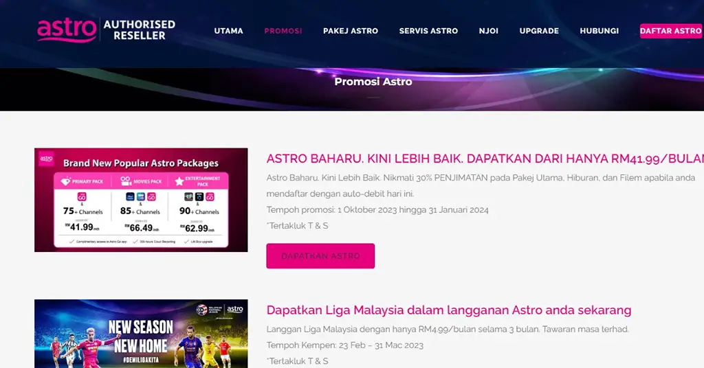 Promosi dan Tawaran Astro Fibre Promosi dan Tawaran Astro Fibre