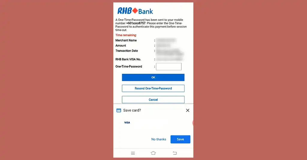 Request One Time Password Request One Time Password