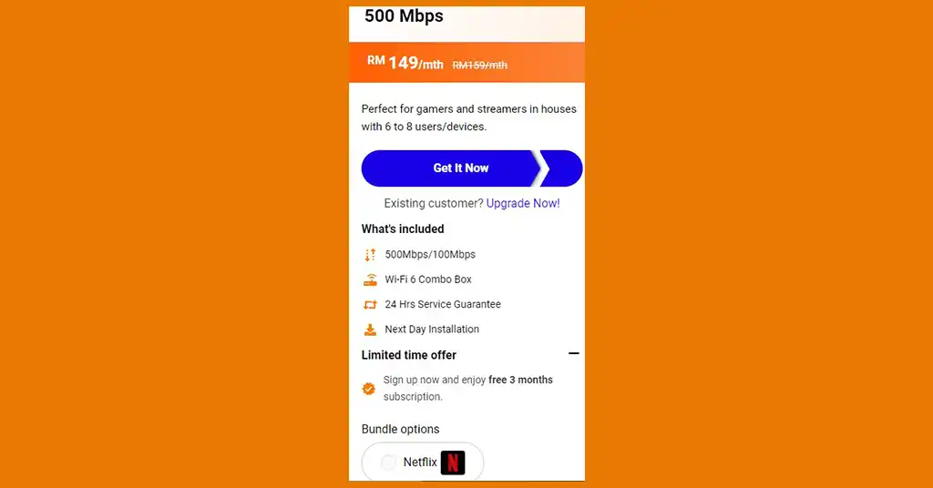 500 Mbps Plan 500 Mbps Plan