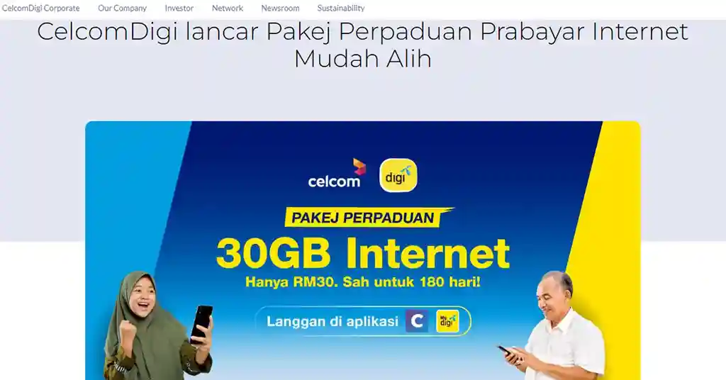 Cara Langgan Pakej Perpaduan CelcomDigi