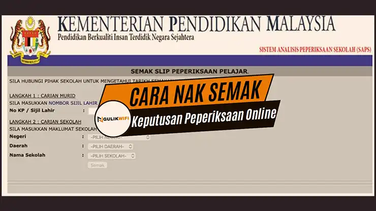 Cara Nak Semak Keputusan Peperiksaan Online