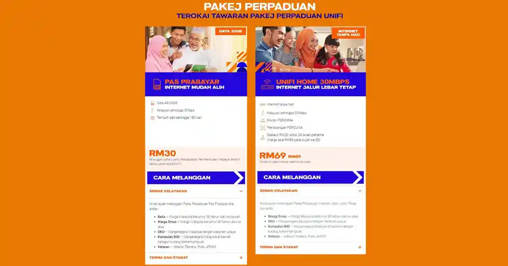 Harga Pakej Perpaduan Unifi