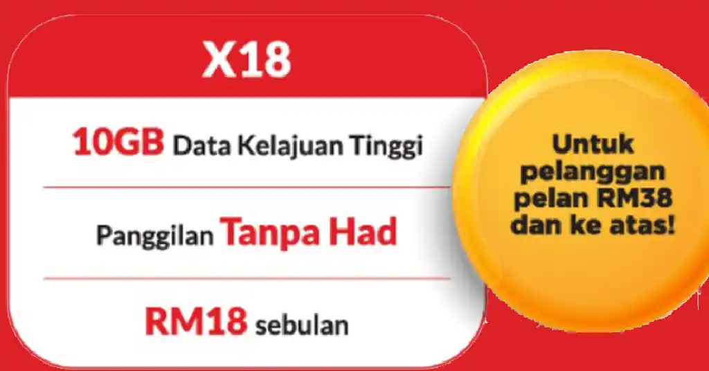 Harga dan Butiran Plan RedONE X18 Harga dan Butiran Plan RedONE X18