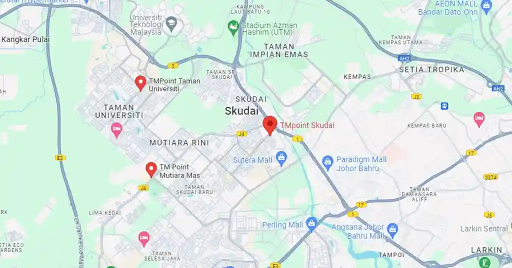 Lokasi dan Waktu Operasi TM Point Skudai Lokasi dan Waktu Operasi TM Point Skudai