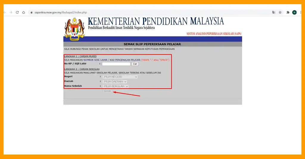 Masukkan Maklumat Pelajar Masukkan Maklumat Pelajar