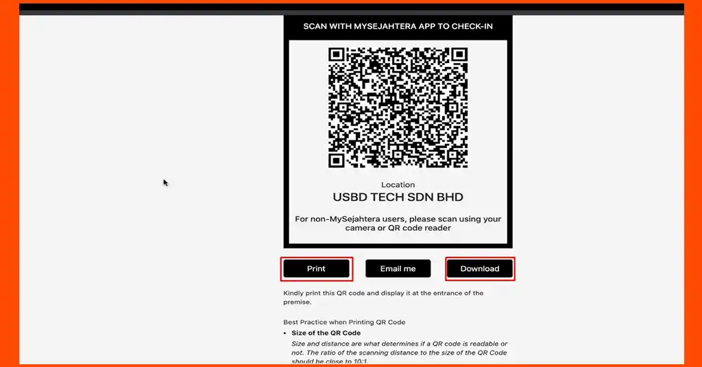 Memuat Turun dan Mencetak QR Code Memuat Turun dan Mencetak QR Code