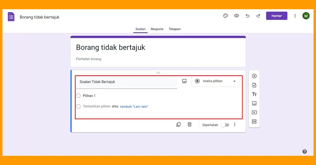 Menentukan Jenis Soalan Menentukan Jenis Soalan