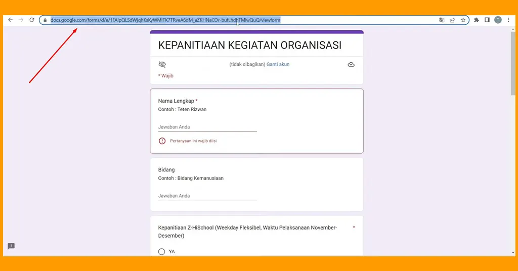 Salin Pautan Google Form Salin Pautan Google Form