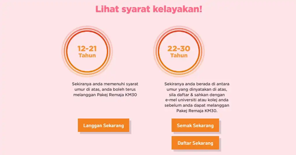 Semak Kelayakan Pakej Remaja Umobile Semak Kelayakan Pakej Remaja Umobile