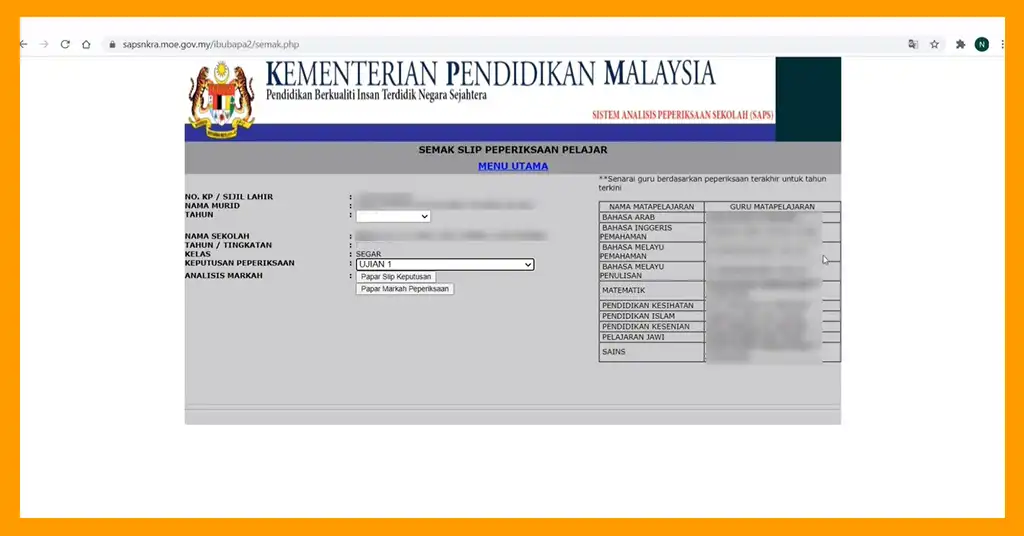 Semak Keputusan Semak Keputusan