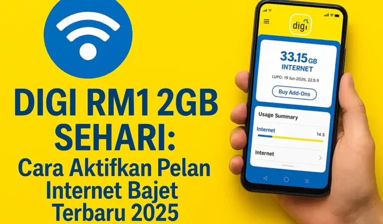 Digi RM1 2GB Sehari dan Cara Aktifkan
