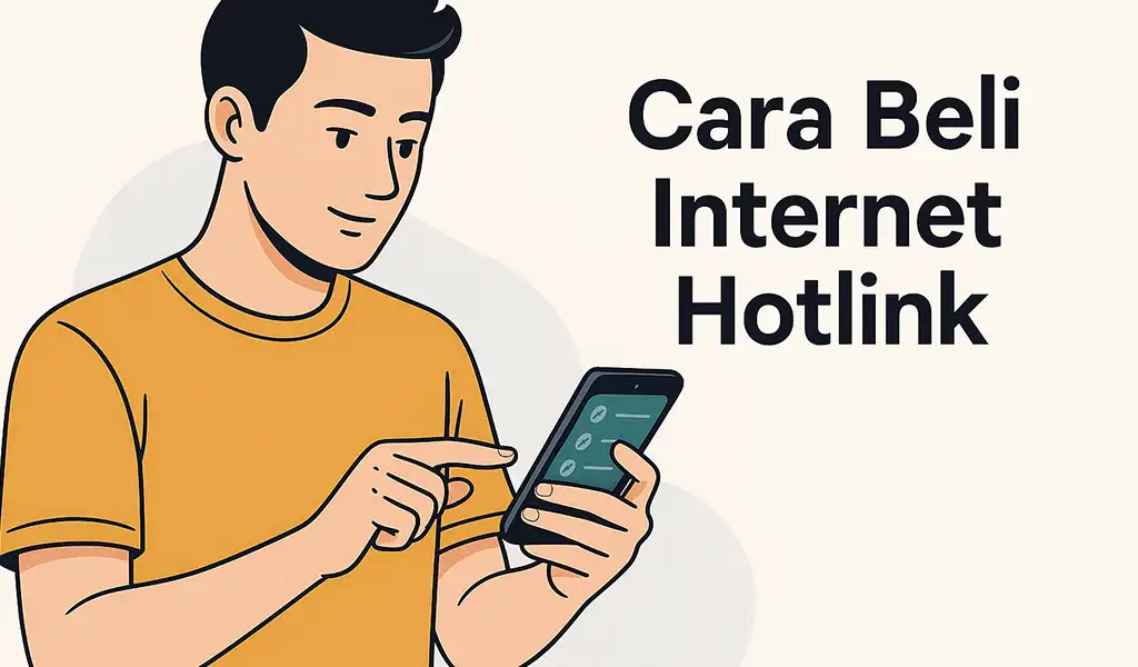 Cara Beli Internet Hotlink Guna App, Kod & SMS